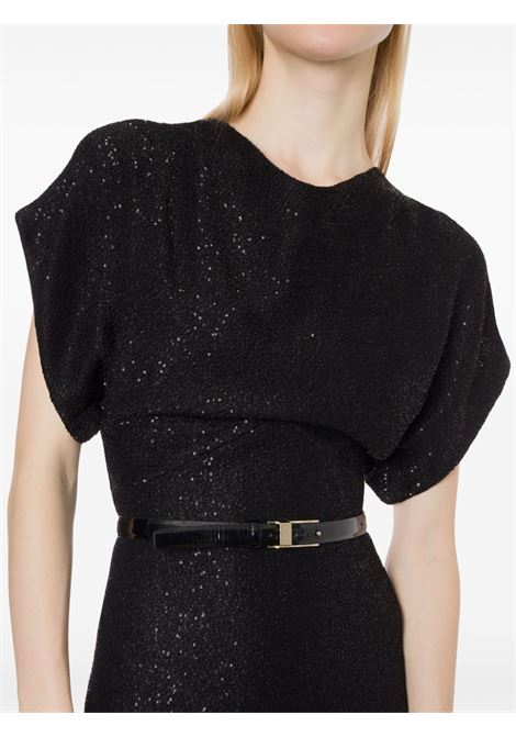 Black sequinned knitted midi dress Philosophy di Lorenzo Serafini - women PHILOSOPHY DI LORENZO SERAFINI | 048457061555